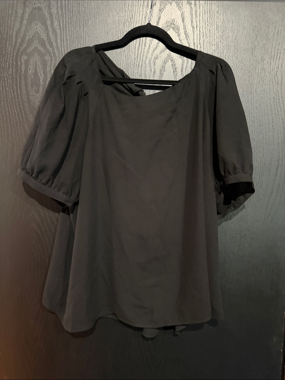 NYDJ Black Puff Sleeve Blouse